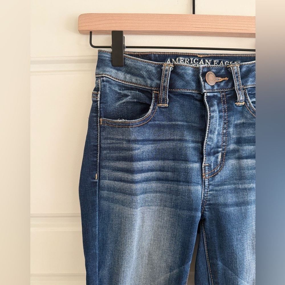 American Eagle Dark Wash Jegging Size 00 - Picture 2 of 6